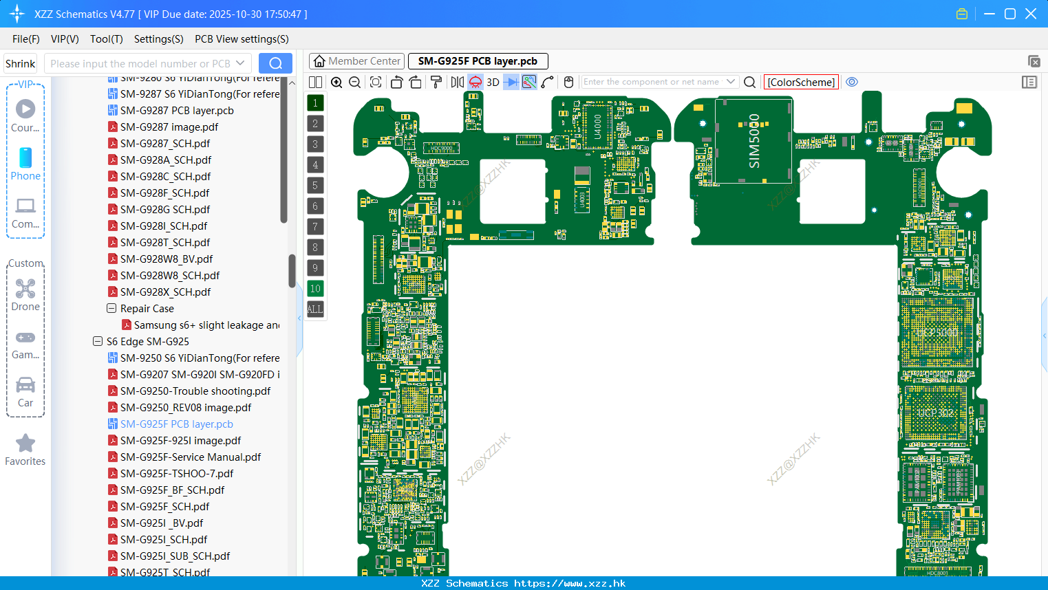 Samsung SM-G925F PCB Layer